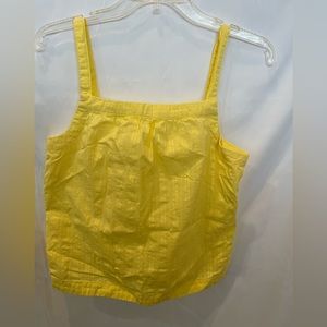 Copper Key Tank Top Size Small Yellow Crop Top